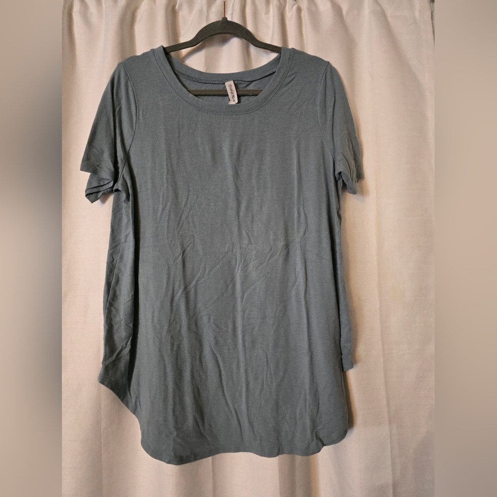 Zenana Premium Light Blue Short Sleeve Top Size 1X